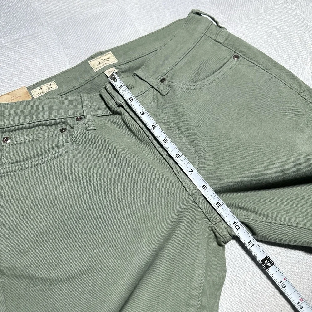 NEW‎ J Crew 484 Stretch Slim Tapered Leg Green Khaki Pants Mens Size 30x30 NWT